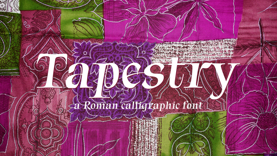 Пример шрифта Tapestry Regular