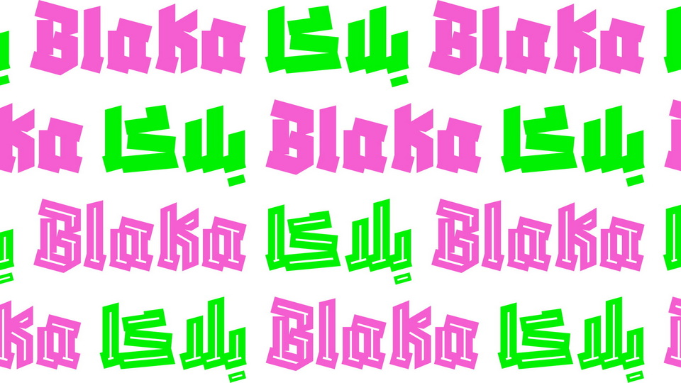 Пример шрифта Blaka Hollow Regular