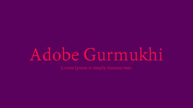 Пример шрифта Tiro Gurmukhi Italic