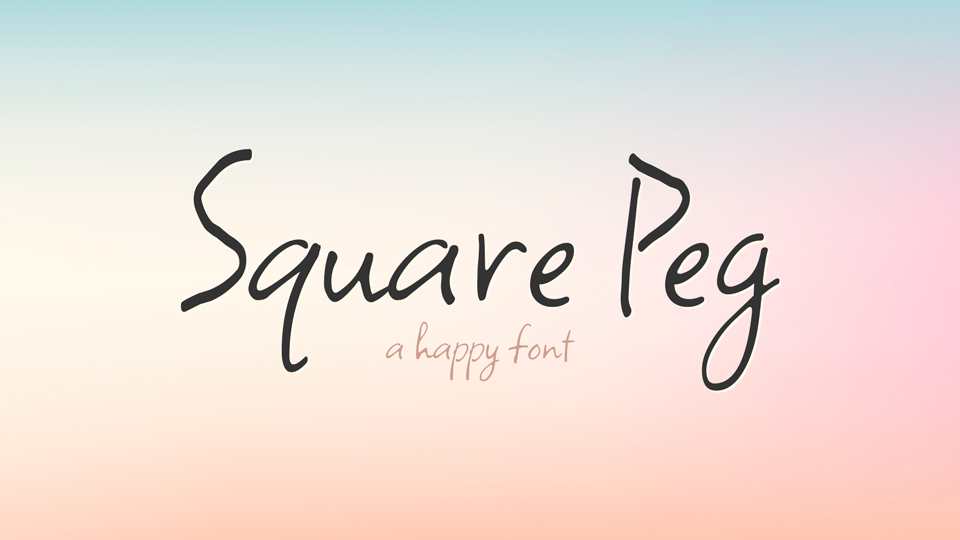 Пример шрифта Square Peg