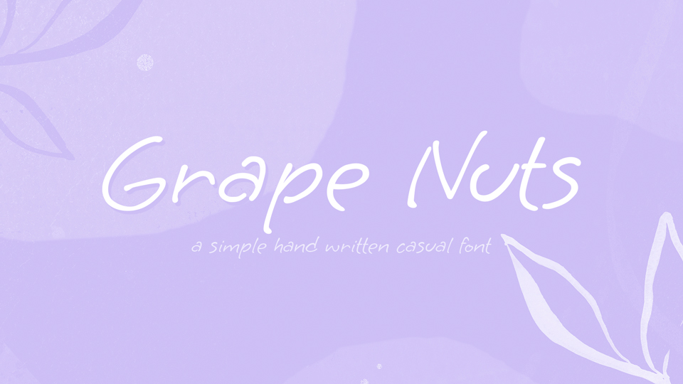 Пример шрифта Grape Nuts