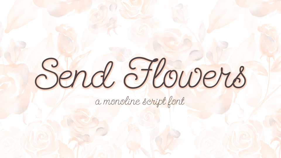 Пример шрифта Send Flowers