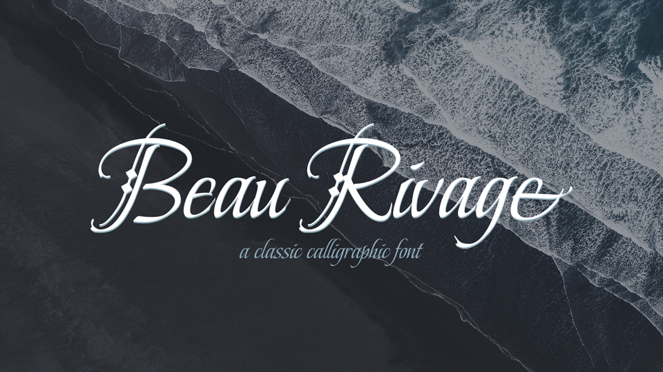 Пример шрифта Beau Rivage Regular