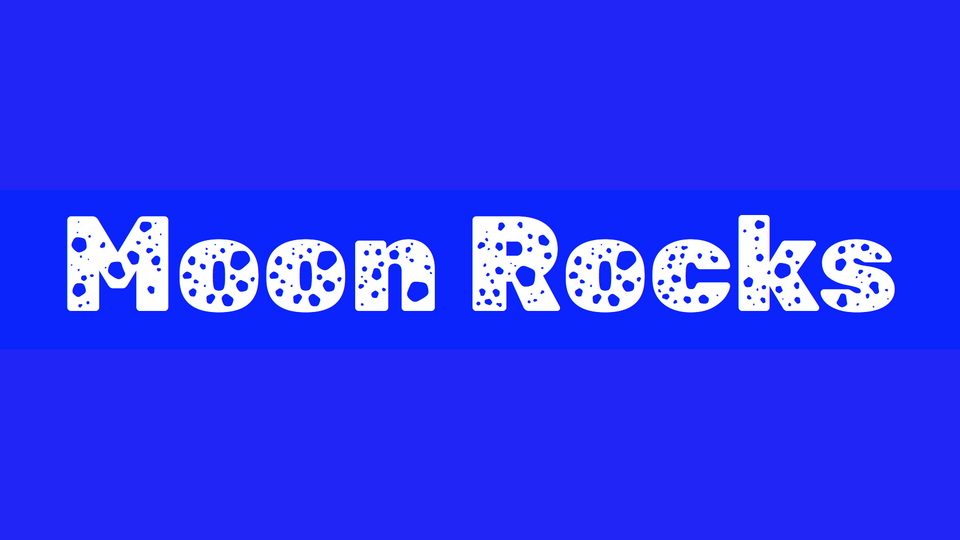 Пример шрифта Rubik Moonrocks