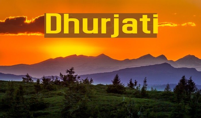 Пример шрифта Dhurjati Regular