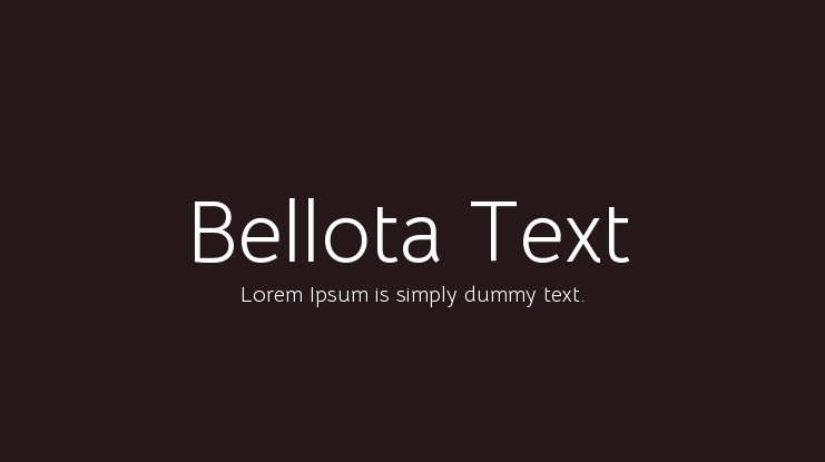 Пример шрифта Bellota Text Bold