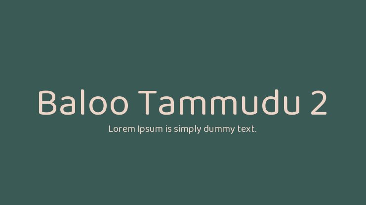 Пример шрифта Baloo Tammudu 2