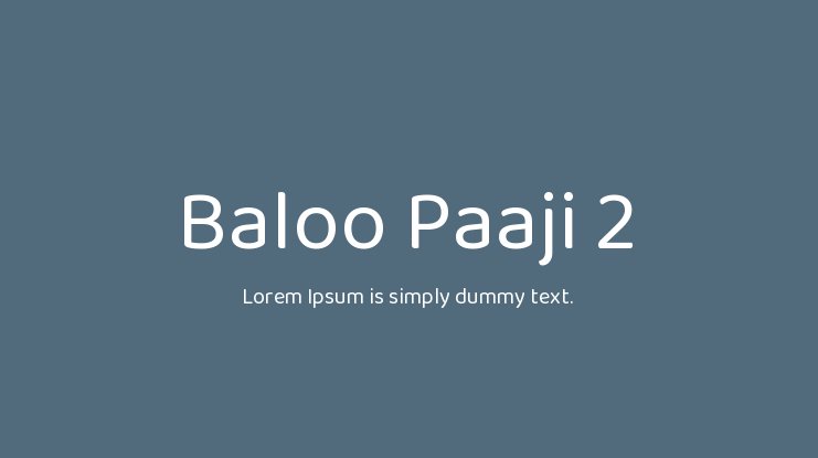 Пример шрифта Baloo Paaji 2