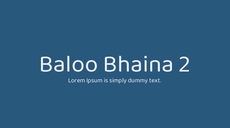 Пример шрифта Baloo Bhaina 2 Regular