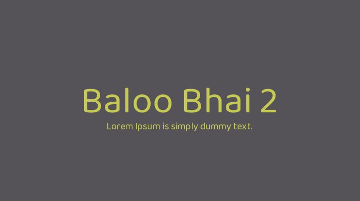 Пример шрифта Baloo Bhai 2