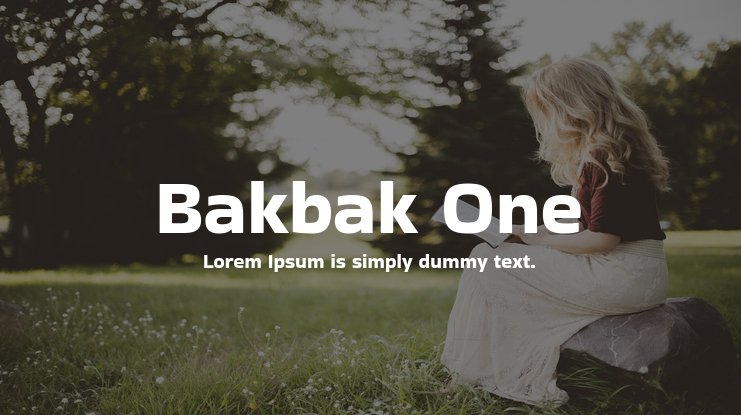 Пример шрифта Bakbak One Regular