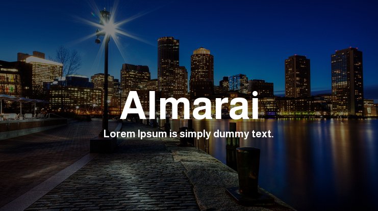 Пример шрифта Almarai