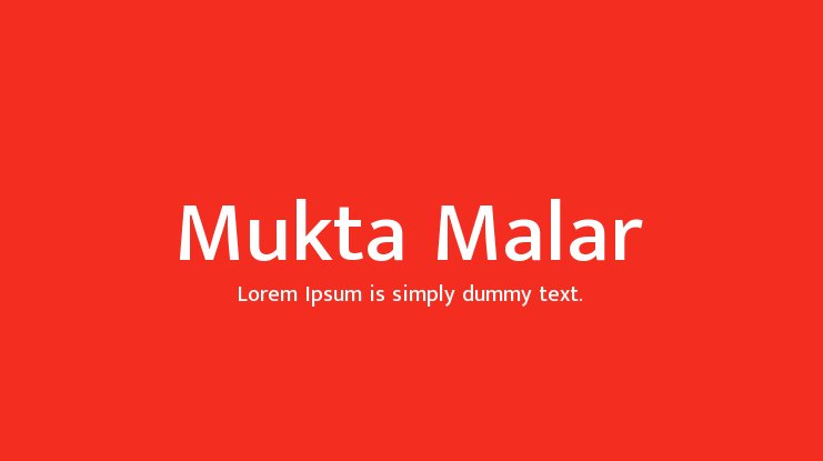 Пример шрифта Mukta Malar Regular
