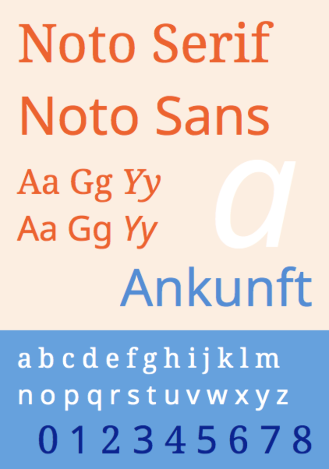 Пример шрифта Noto Sans Deseret