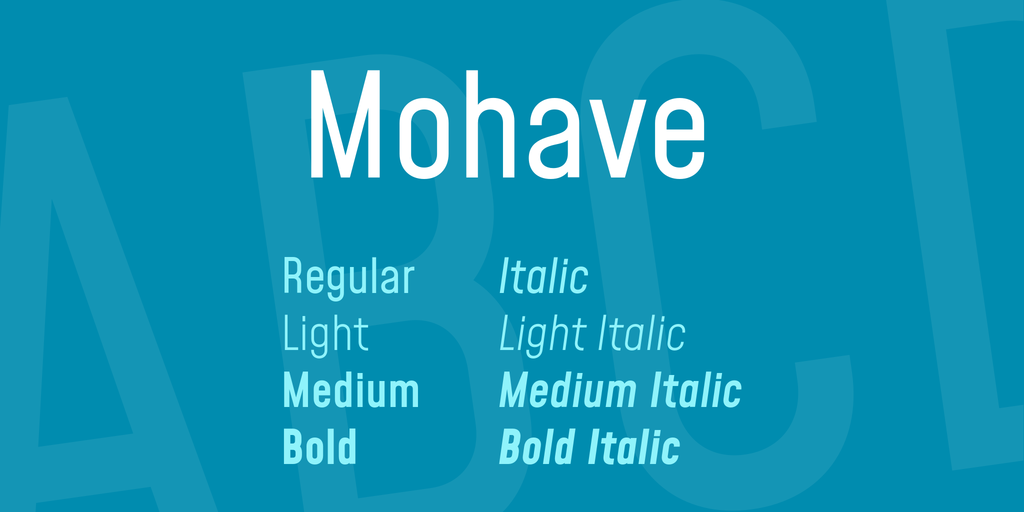 Пример шрифта Mohave Light