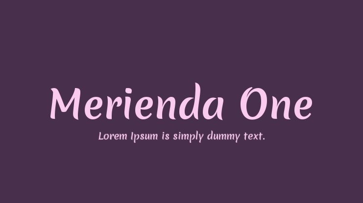 Пример шрифта Merienda One Regular