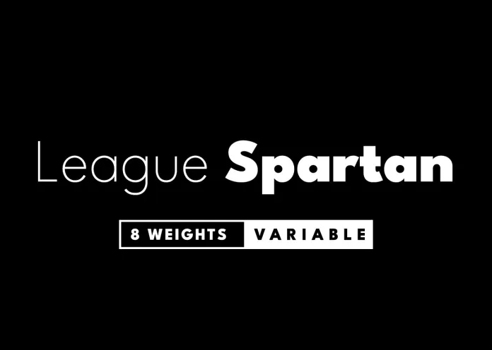 Пример шрифта League Spartan Thin