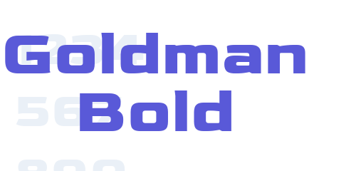 Пример шрифта Goldman Bold