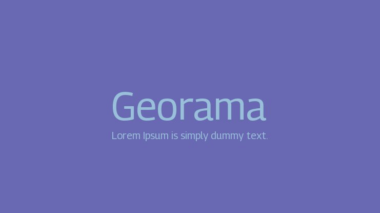 Пример шрифта Georama