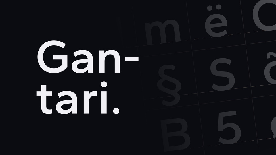 Пример шрифта Gantari