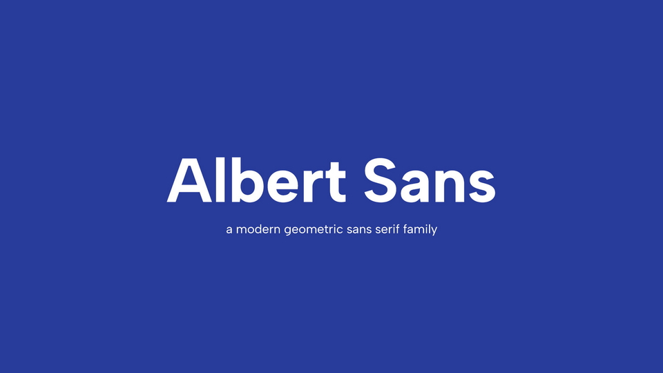 Пример шрифта Albert Sans
