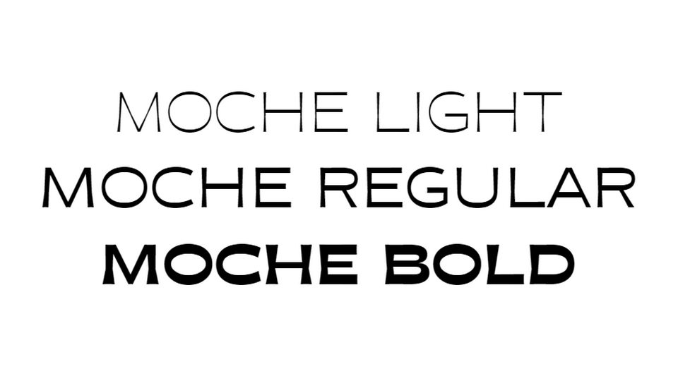 Пример шрифта Moche