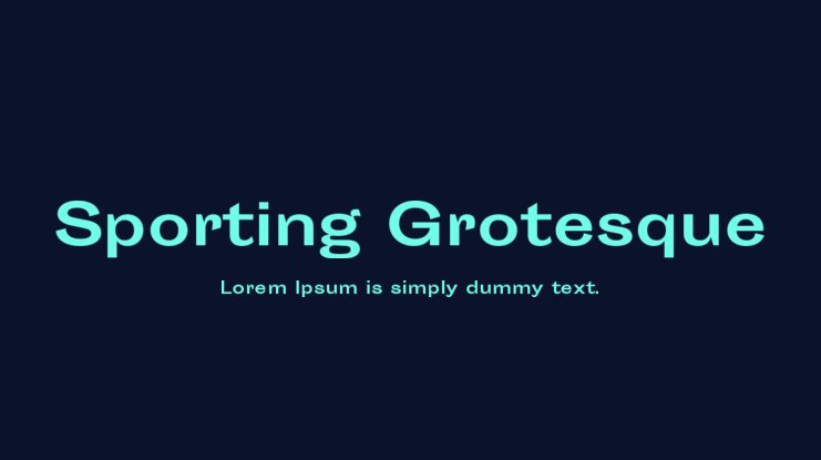 Пример шрифта Sporting Grotesque