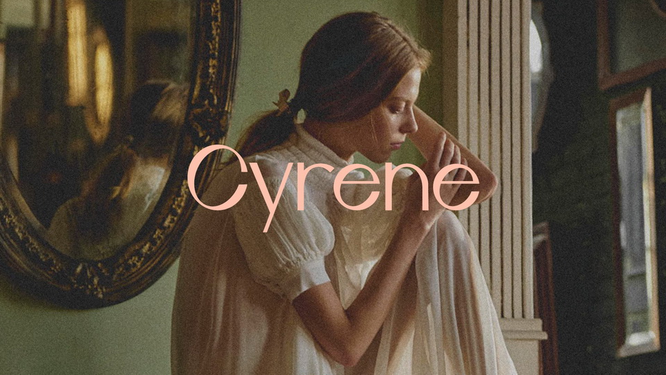 Пример шрифта Cyrene