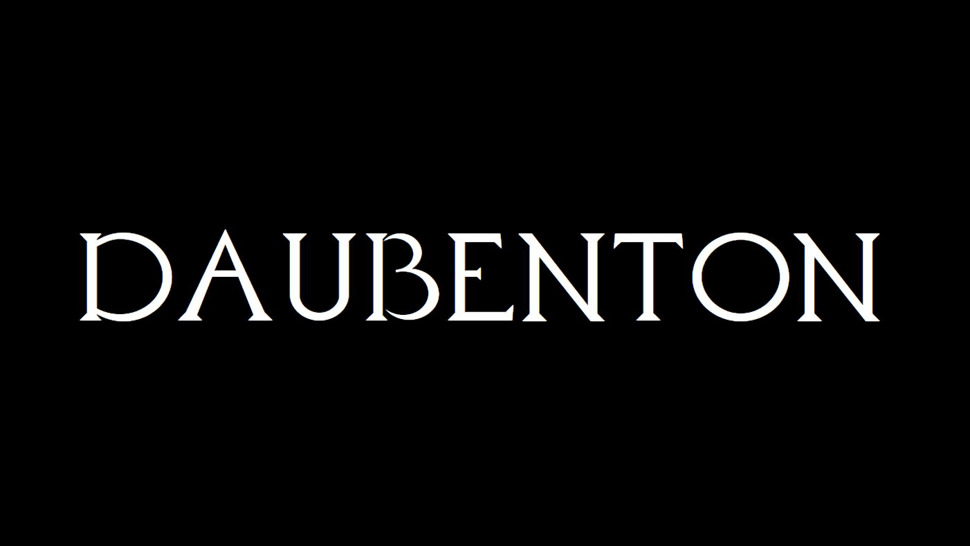Пример шрифта Daubenton