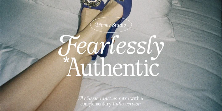 Пример шрифта Fearlessly Authentic