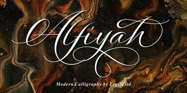 Пример шрифта Alfiyah