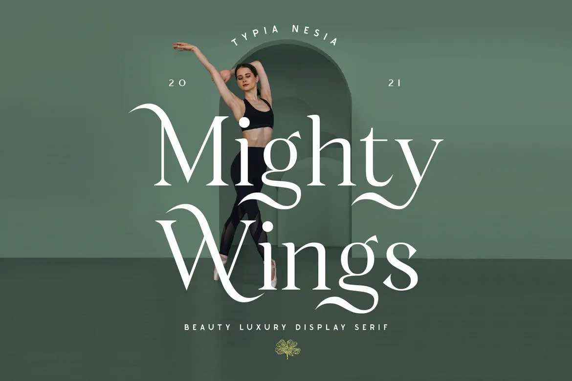 Пример шрифта Mighty Wings