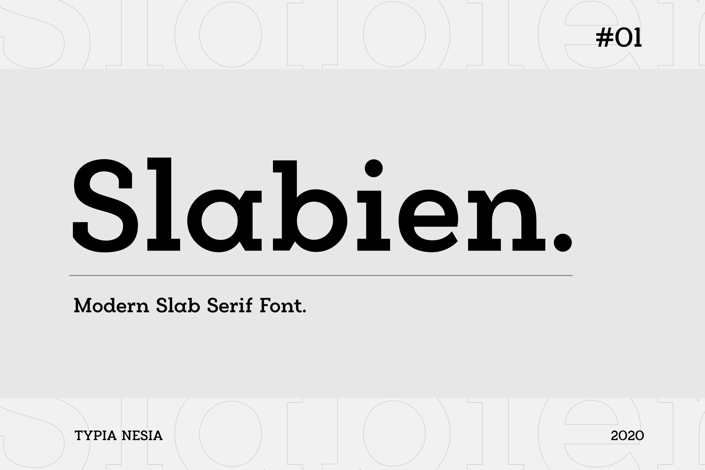 Пример шрифта Slabien