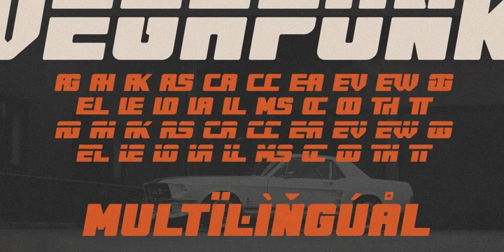 Пример шрифта Vegapunk Italic