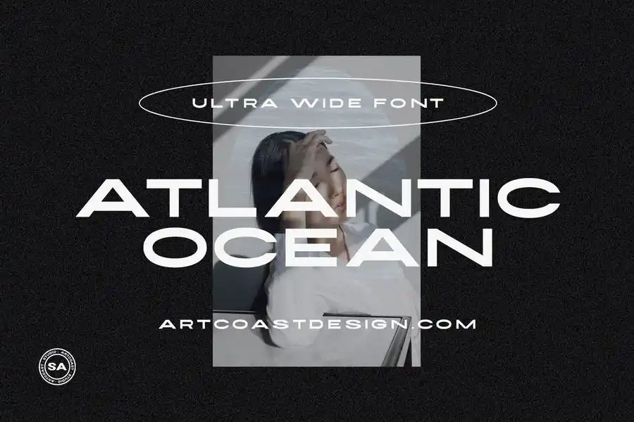 Пример шрифта Atlantic Ocean