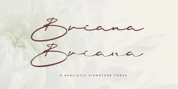 Пример шрифта Briana Brush Pen