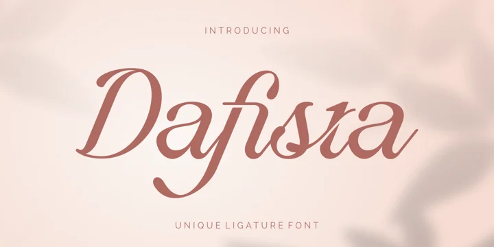 Пример шрифта Dafista Regular