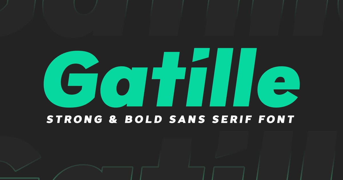 Пример шрифта Gatille