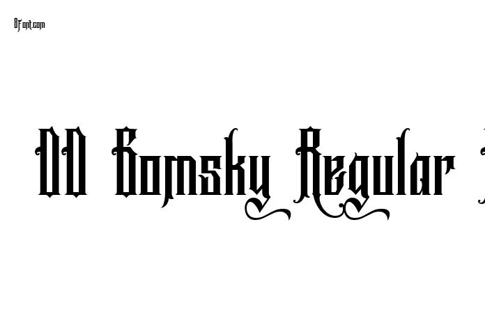 Пример шрифта DD Gomsky