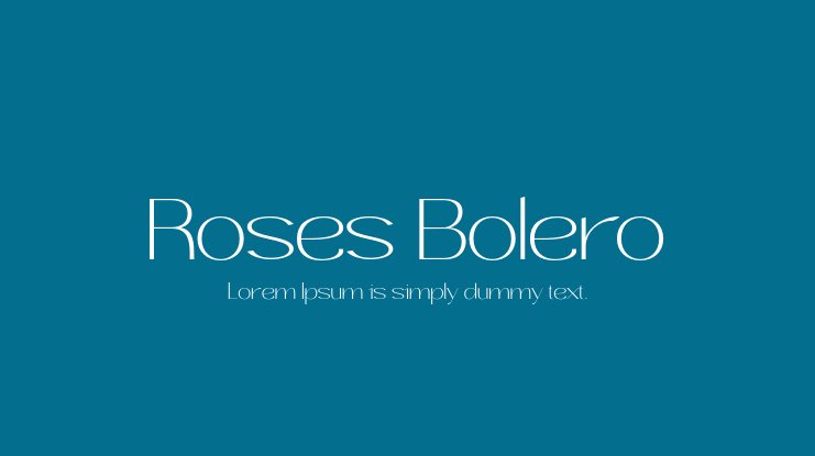 Пример шрифта Roses Bolero Regular