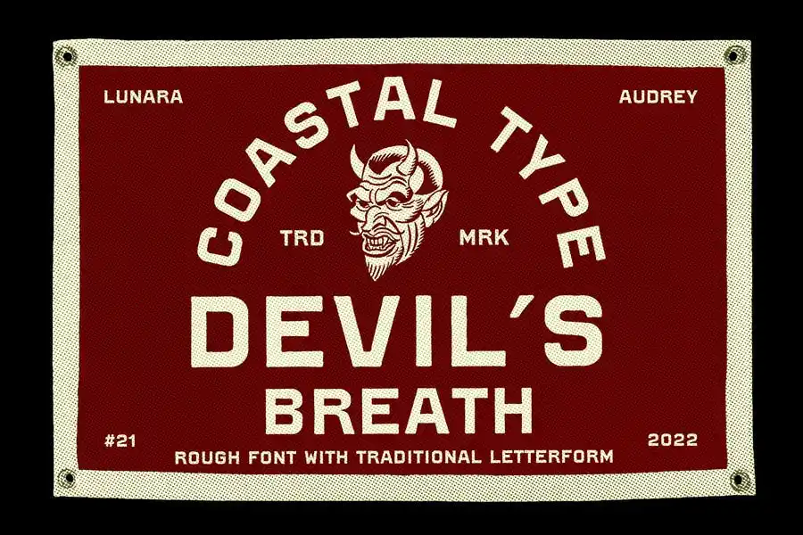 Пример шрифта Devil's Breath