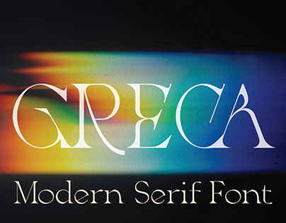 Пример шрифта Greca