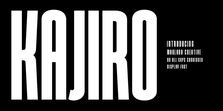 Пример шрифта Kajiro Regular