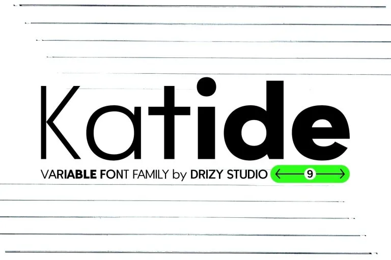 Пример шрифта Katide