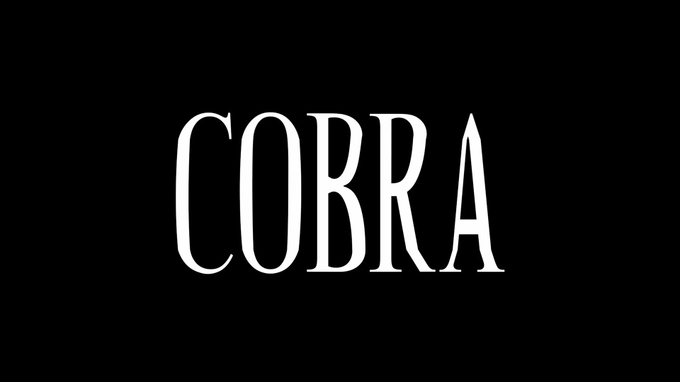 Пример шрифта Cobra Regular