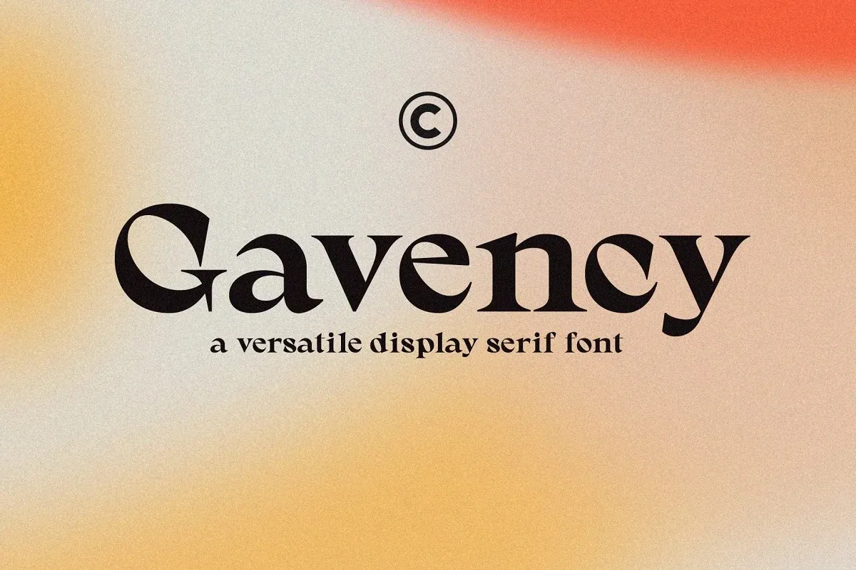 Пример шрифта Gavency Condensed Italic