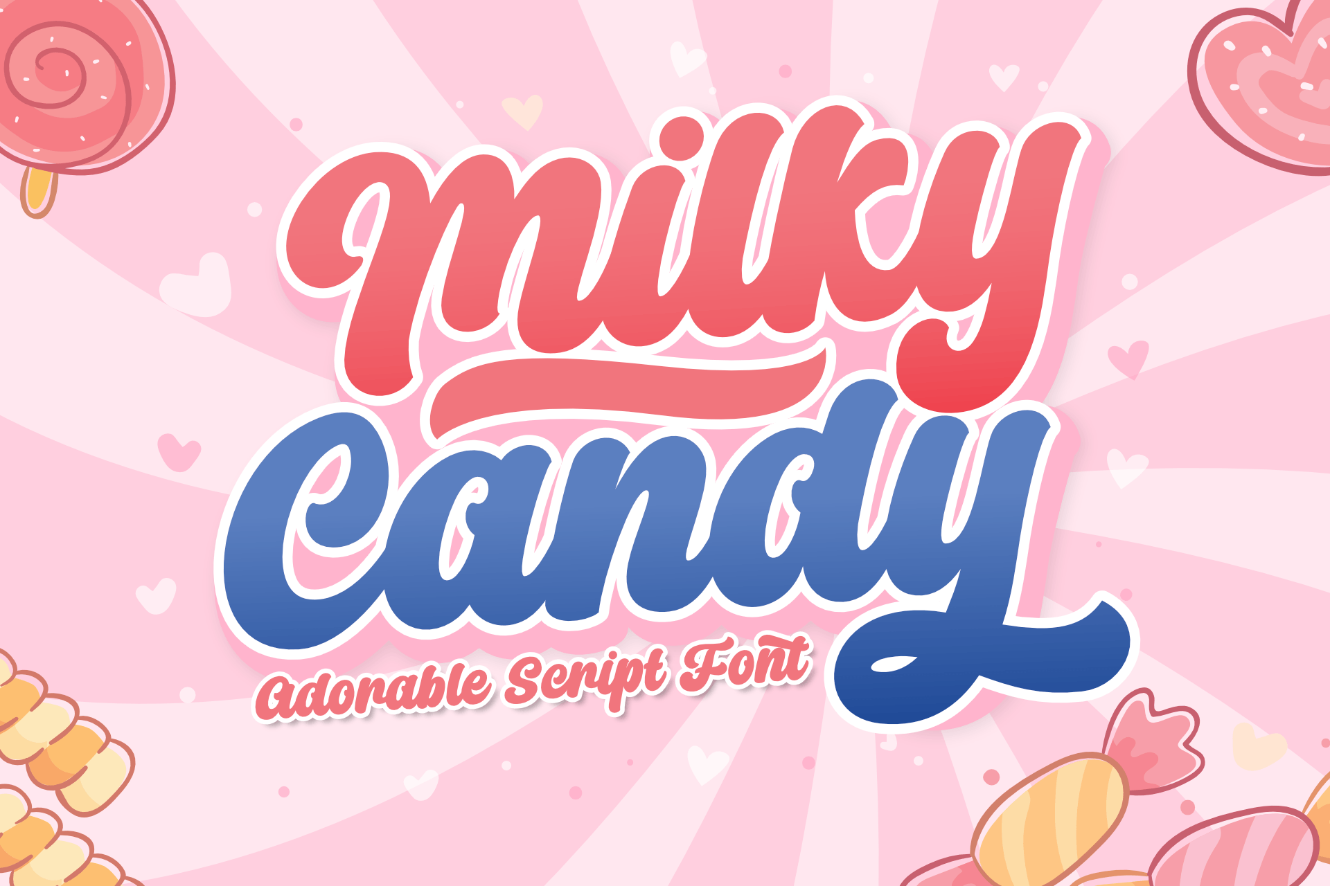 Пример шрифта Milkly Candy