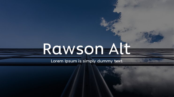 Пример шрифта Rawson Alt