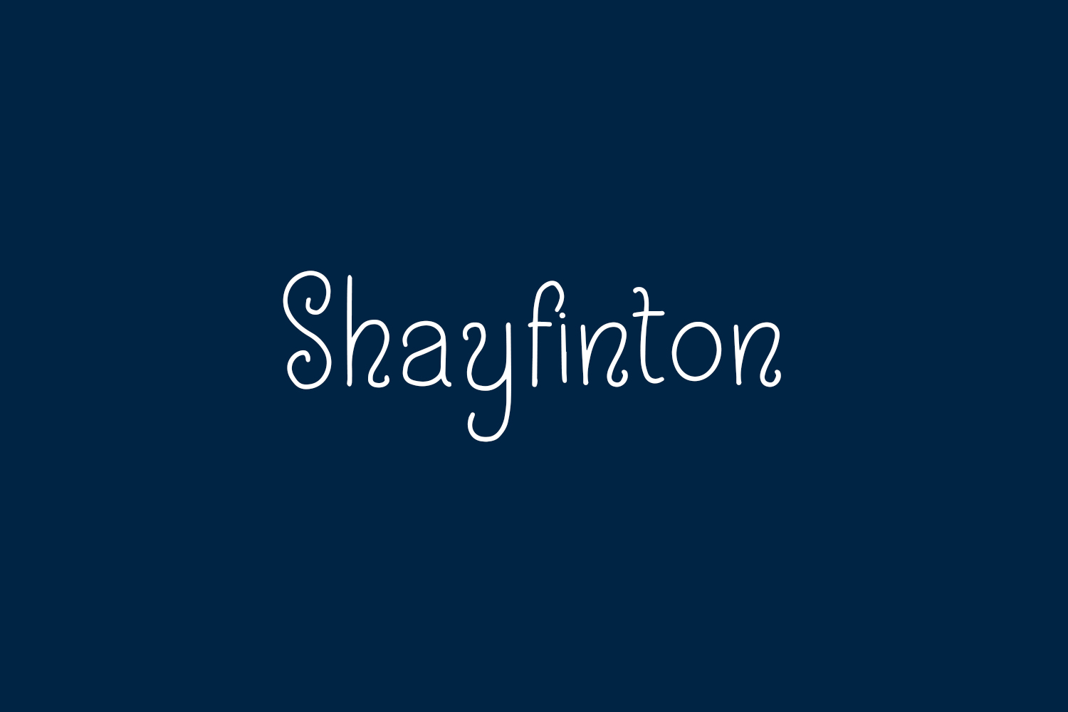 Пример шрифта Shayfinton