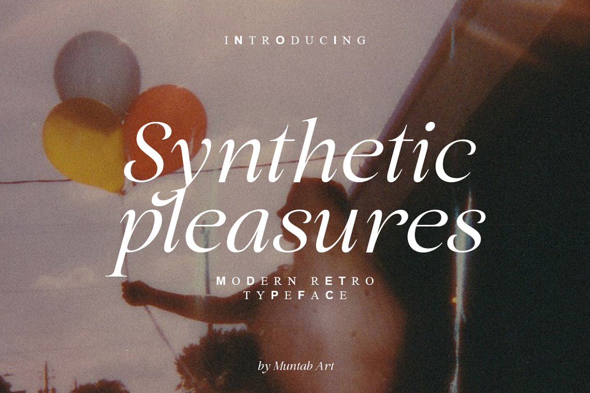 Пример шрифта Synthetic Pleasures Italic